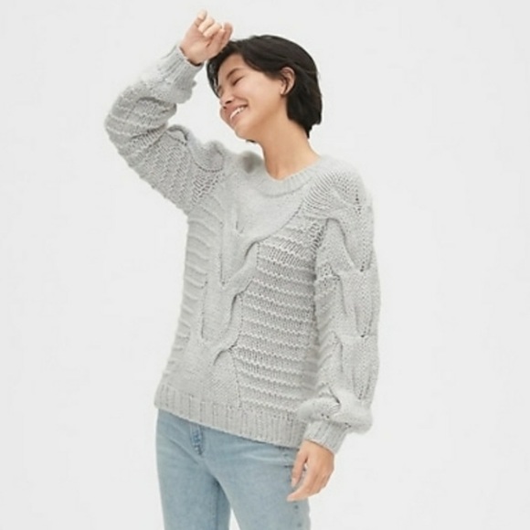 GAP Sweaters - SALE NWT Gap Grey Chunky Knit Pullover Sweater